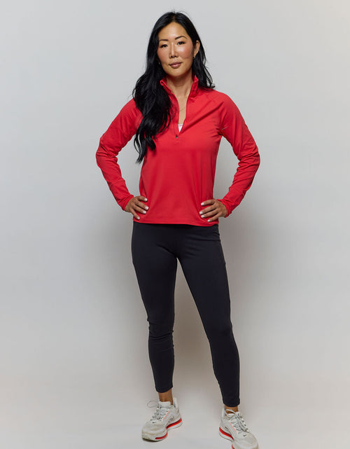 Load image into Gallery viewer, Foudy Mid-Weight Long Sleeve ½ Zip Top
