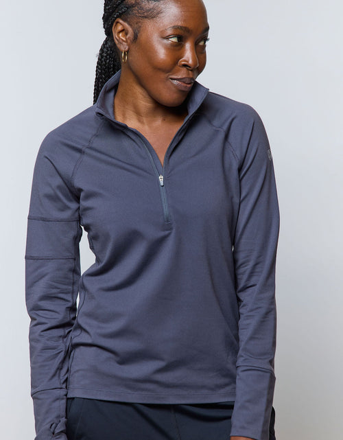 Load image into Gallery viewer, Foudy Mid-Weight Long Sleeve ½ Zip Top
