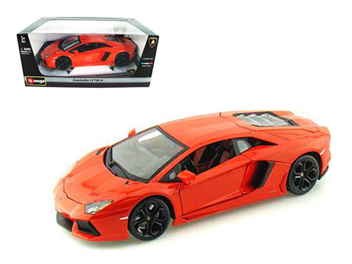 Load image into Gallery viewer, 2012 Lamborghini Aventador LP700-4 Orange 1/18 Diecast Model Car by Bburago
