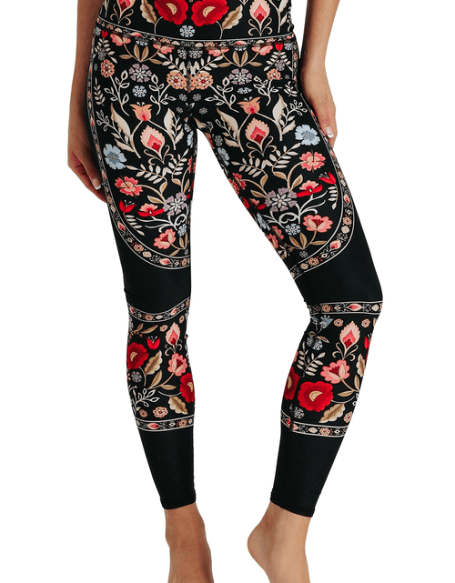 Load image into Gallery viewer, Rustica Printed Yoga Leggings by Yoga Democracy
