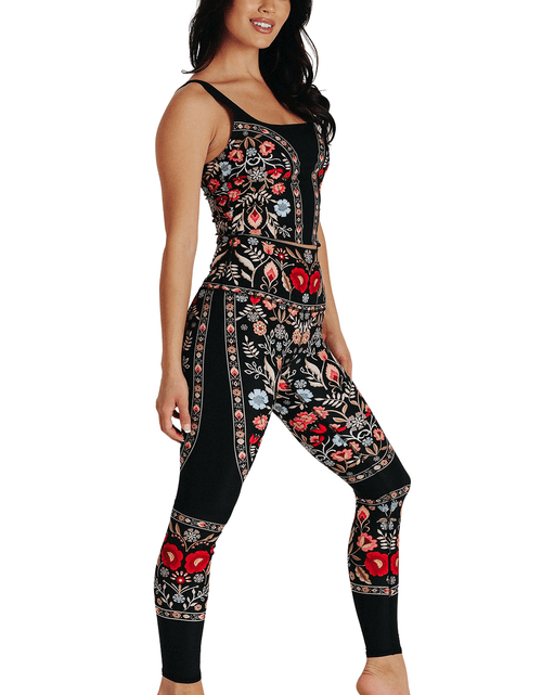 Load image into Gallery viewer, Rustica Printed Yoga Leggings by Yoga Democracy
