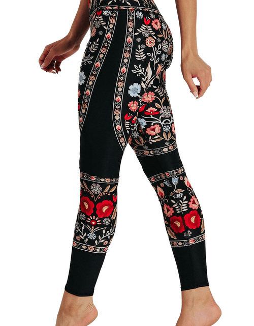 Load image into Gallery viewer, Rustica Printed Yoga Leggings by Yoga Democracy
