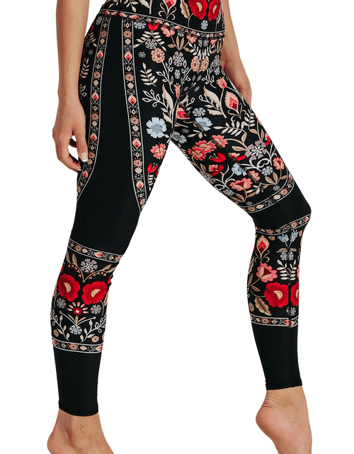 Load image into Gallery viewer, Rustica Printed Yoga Leggings by Yoga Democracy
