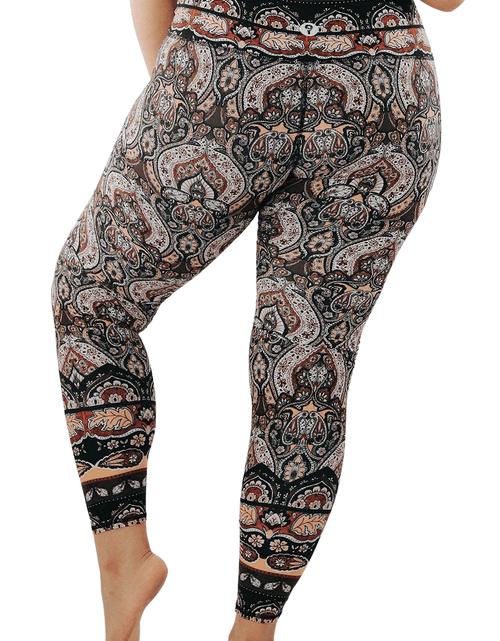 Load image into Gallery viewer, Espresso Yourself Printed Yoga Leggings by Yoga Democracy

