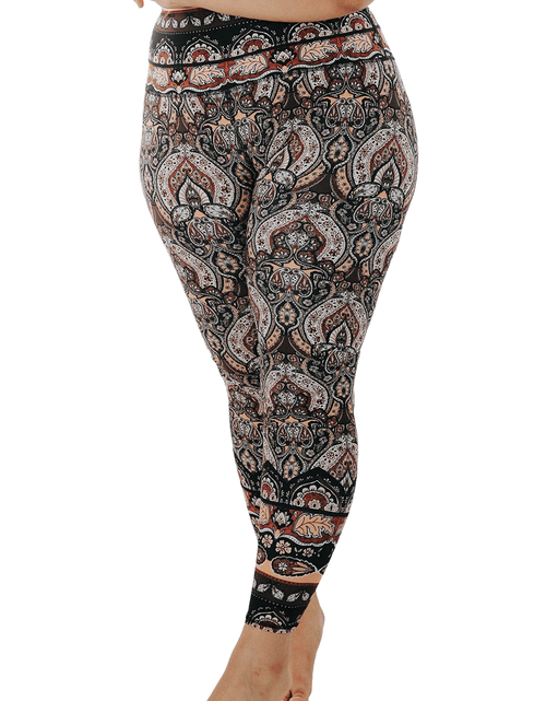 Load image into Gallery viewer, Espresso Yourself Printed Yoga Leggings by Yoga Democracy
