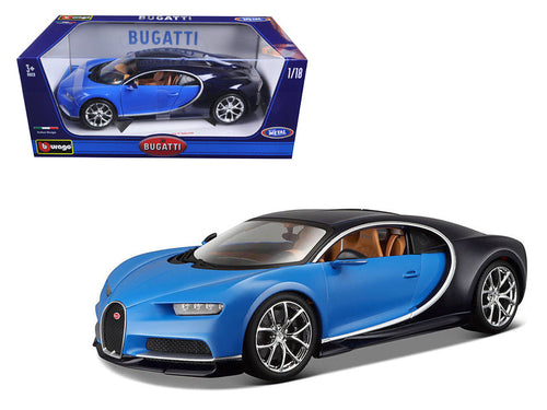 Load image into Gallery viewer, 2016 Bugatti Chiron Blue 1/18 Diecast Model Car by Bburago
