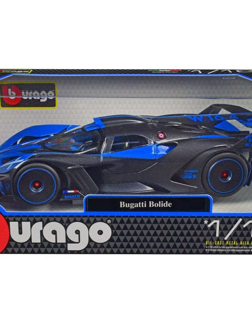 Load image into Gallery viewer, Bugatti Bolide Blue and Carbon Gray 1/18 Diecast Model Car by Bburago
