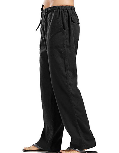 Load image into Gallery viewer, Men's Full Size Drawsting Straight Leg Pants Plus Size
