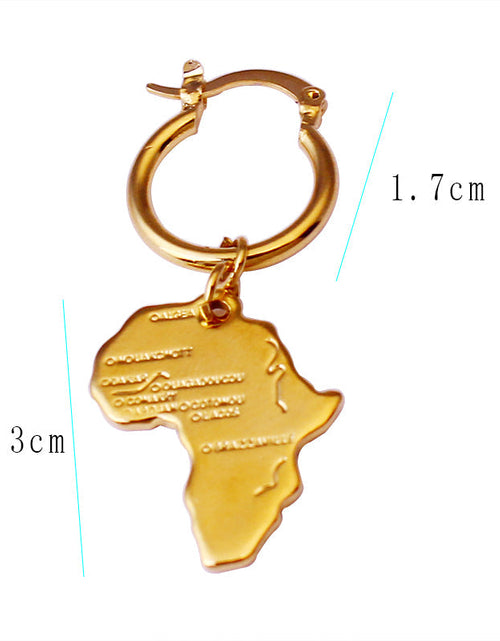 Load image into Gallery viewer, RMZ GOLD NYC 14K Gold Trinidad Map Hoop Earring
