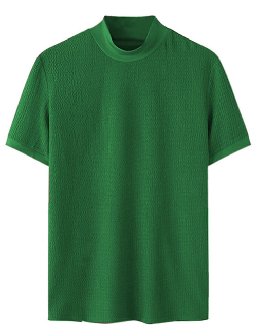 Load image into Gallery viewer, Men's Full Size Mock Neck Short Sleeve T-Shirt Plus Size
