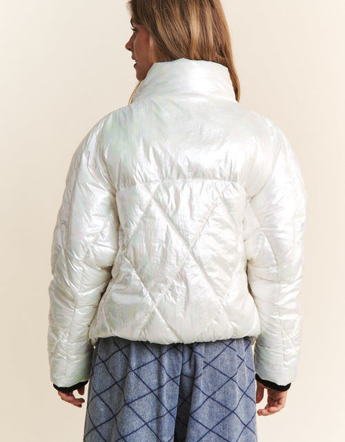Load image into Gallery viewer, J.NNA Quilted Mock Neck Puffer Jacket
