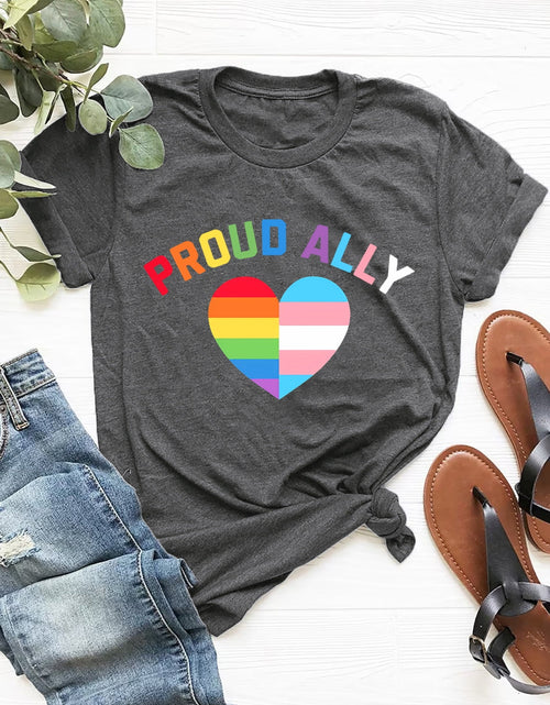 Load image into Gallery viewer, PROUD ALLY Round Neck Short Sleeve T-Shirt
