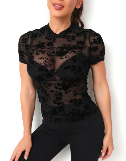 Load image into Gallery viewer, Mock Neck Short Sleeve Top
