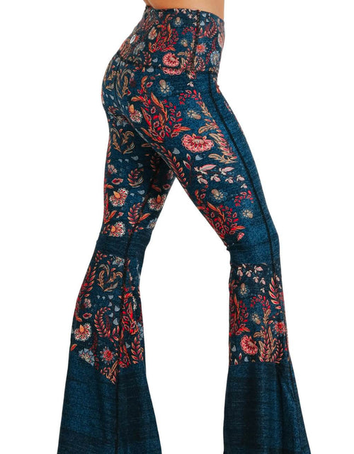 Load image into Gallery viewer, Festival Denim Printed Bell Bottoms by Yoga Democracy

