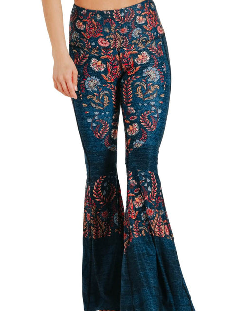 Load image into Gallery viewer, Festival Denim Printed Bell Bottoms by Yoga Democracy
