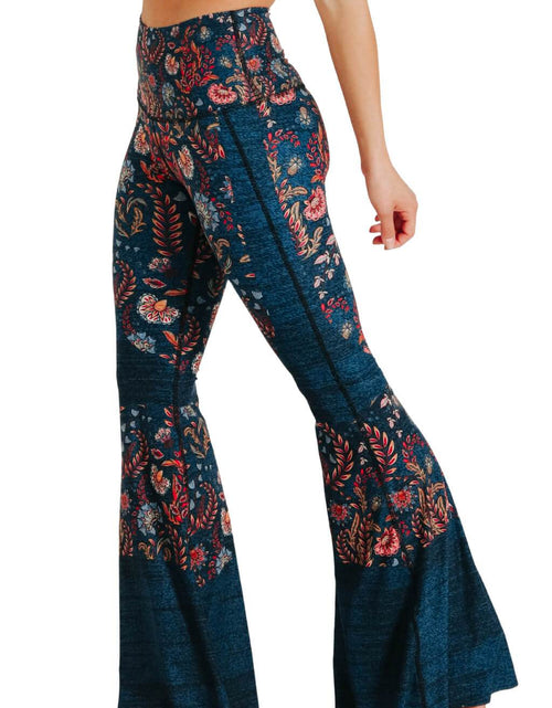 Load image into Gallery viewer, Festival Denim Printed Bell Bottoms by Yoga Democracy
