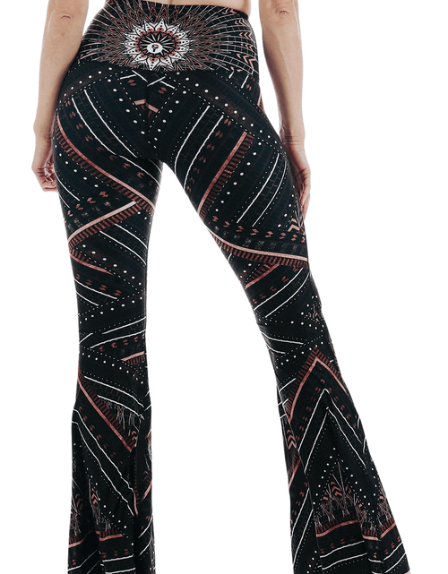 Load image into Gallery viewer, Humble Warrior Printed Bell Bottoms by Yoga Democracy
