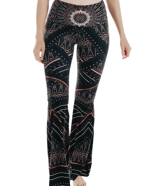 Load image into Gallery viewer, Humble Warrior Printed Bell Bottoms by Yoga Democracy
