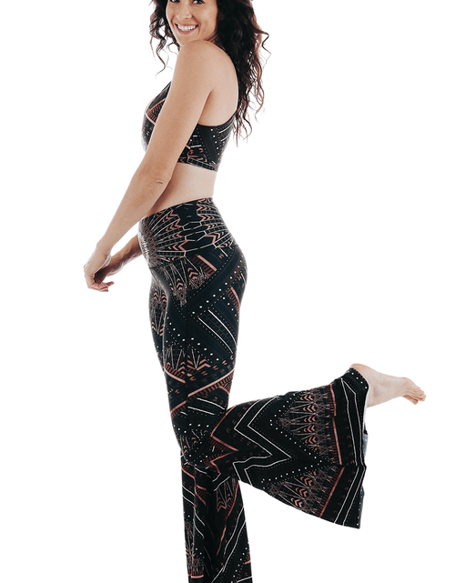 Load image into Gallery viewer, Humble Warrior Printed Bell Bottoms by Yoga Democracy

