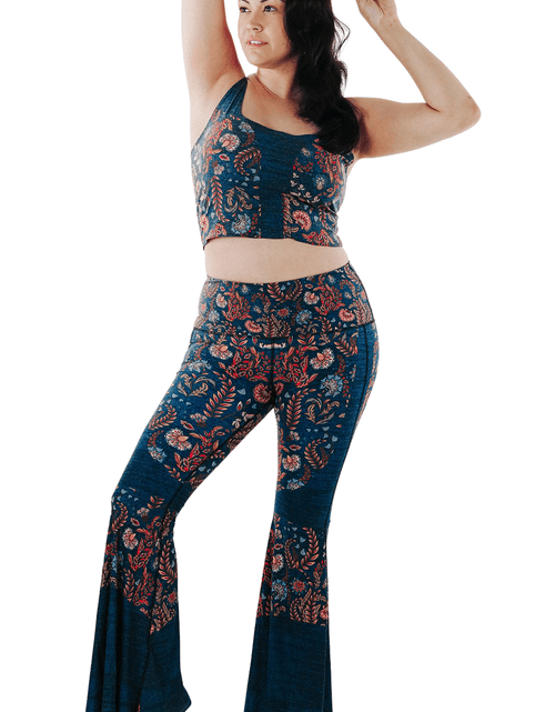 Load image into Gallery viewer, Festival Denim Printed Bell Bottoms by Yoga Democracy
