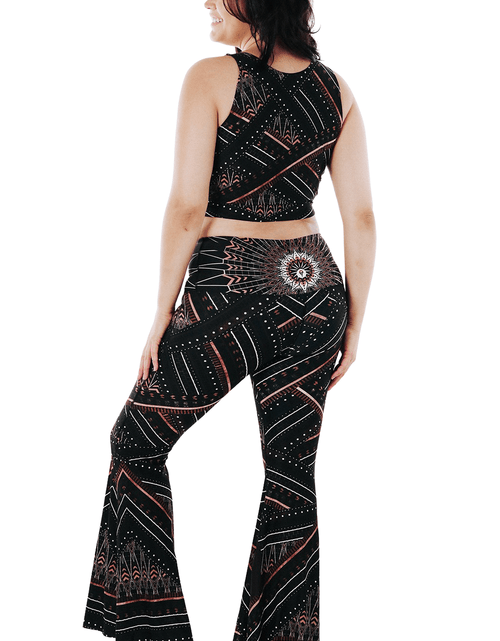 Load image into Gallery viewer, Humble Warrior Printed Bell Bottoms by Yoga Democracy
