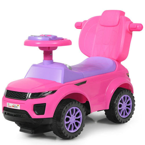 Load image into Gallery viewer, 3 in 1 Ride on Push Car Toddler Stroller Sliding Car with Music-Pink
