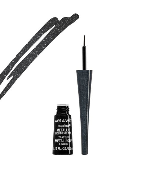 Load image into Gallery viewer, WET N WILD MegaLiner Metallic Liquid Eyeliner - Cosmic Black

