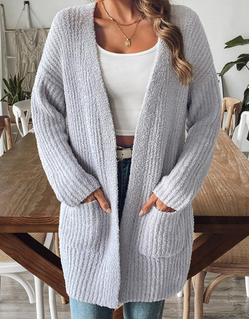 Load image into Gallery viewer, Open Front Long Sleeve Cardigan
