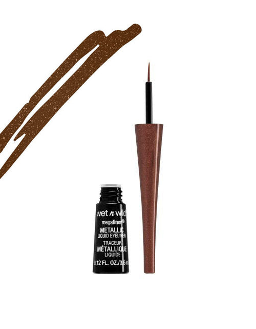 Load image into Gallery viewer, WET N WILD MegaLiner Metallic Liquid Eyeliner - Metallic Brown
