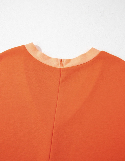 Load image into Gallery viewer, Two-Tone Short Sleeve V Neck Patched Pocket Romper
