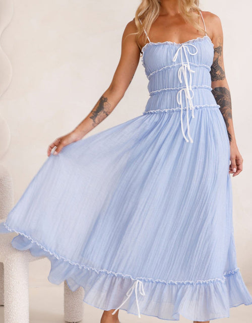 Load image into Gallery viewer, Devine Frill Ruffled Hem Midi Cami Dress
