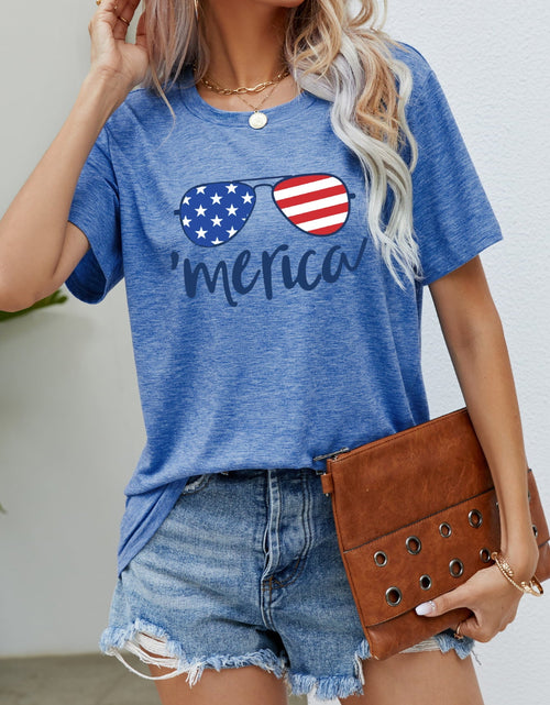 Load image into Gallery viewer, US Flag Glasses Graphic Tee
