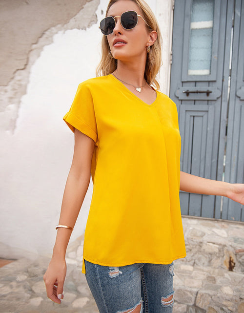 Load image into Gallery viewer, Ivy Lane V-Neck Short Sleeve T-Shirt
