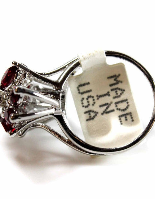 Load image into Gallery viewer, Vintage Jewelry Austrian Crystal Cocktail Ring 18k White Gold Electroplated by PVD Vintage Jewelry
