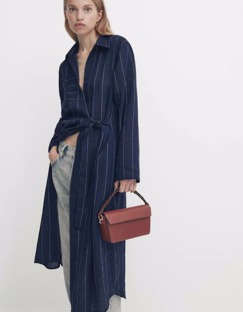 Load image into Gallery viewer, Women New Spring and Autumn Striped Shirt Dress by BlakWardrob
