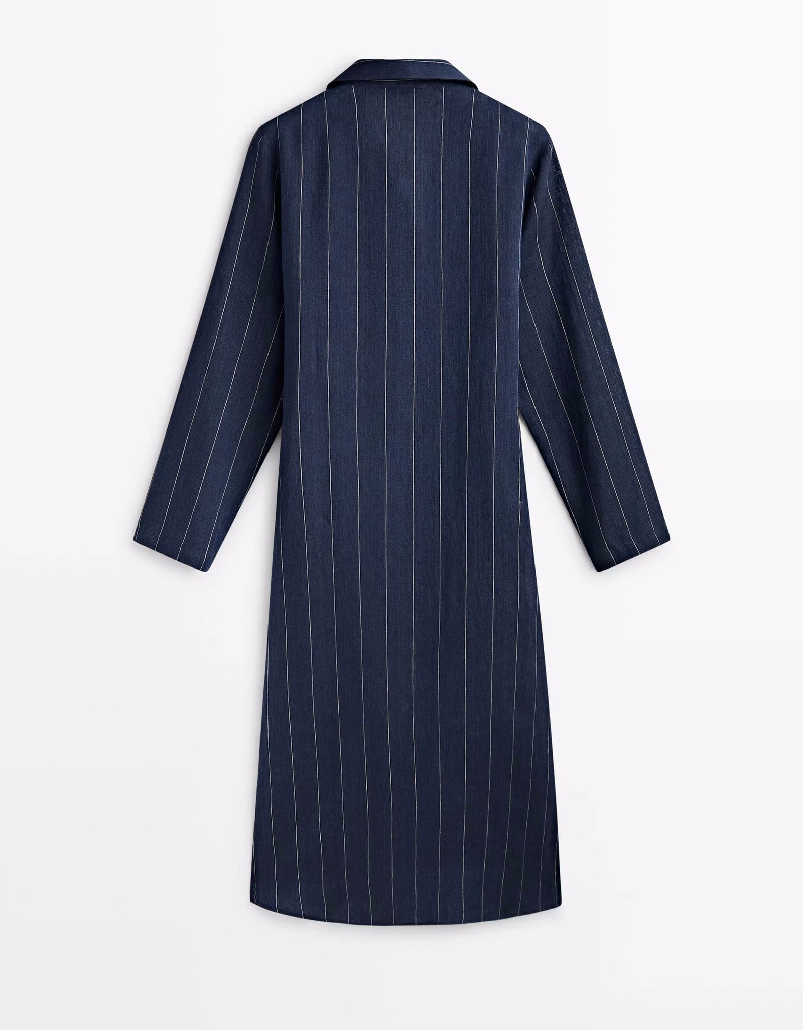Women New Spring and Autumn Striped Shirt Dress by BlakWardrob