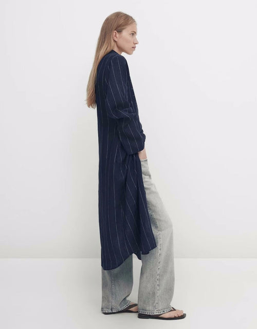Load image into Gallery viewer, Women New Spring and Autumn Striped Shirt Dress by BlakWardrob
