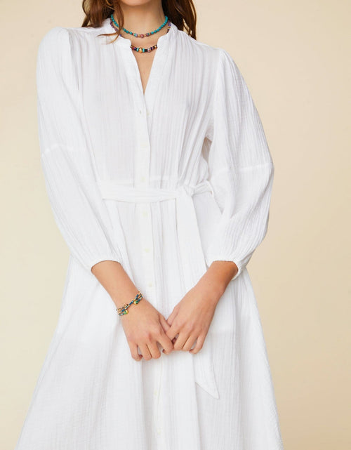 Load image into Gallery viewer, Women New Spring and Autumn Casual Cotton Wrinkle V neck Dress by BlakWardrob
