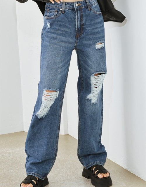Load image into Gallery viewer, HAMMER COLLECTION Distressed High Waist Jeans
