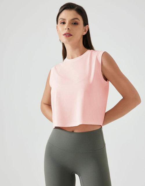 Load image into Gallery viewer, Millennia Round Neck Cropped Active Tank
