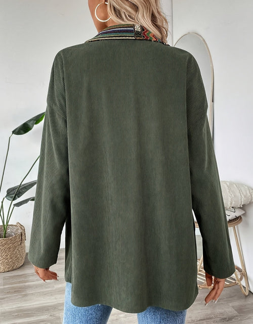 Load image into Gallery viewer, Snap Down Long Sleeve Jacket with Chest Pockets
