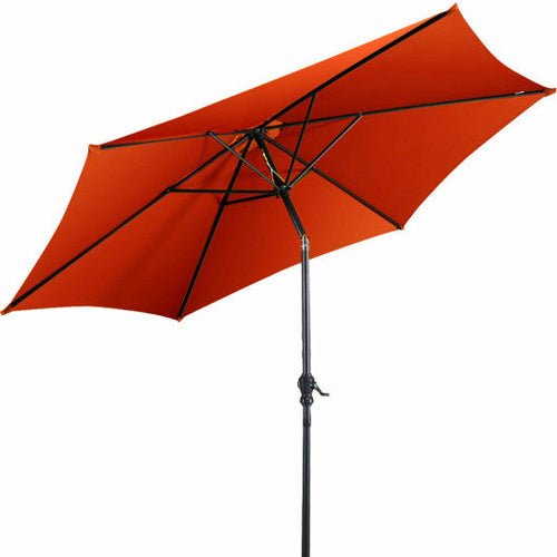 Load image into Gallery viewer, 9 ft Patio Outdoor Umbrella with Crank-Orange
