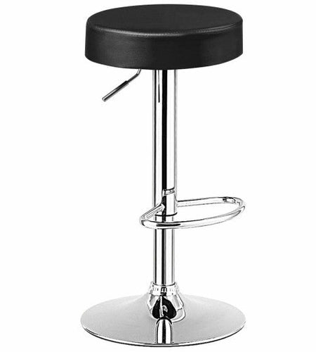 1 PC Round Bar Stool Adjustable Swivel Pub Chair-Black