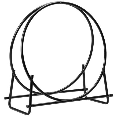 Load image into Gallery viewer, 30-Inch Tubular Steel Log Hoop Firewood Storage Rack
