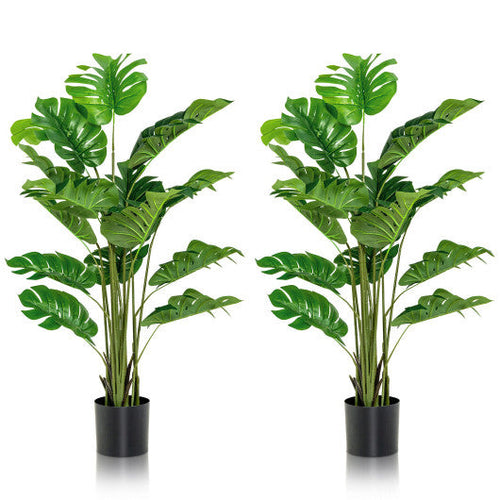 Load image into Gallery viewer, 2 Pieces 5 Feet Artificial Monstera Tree Set

