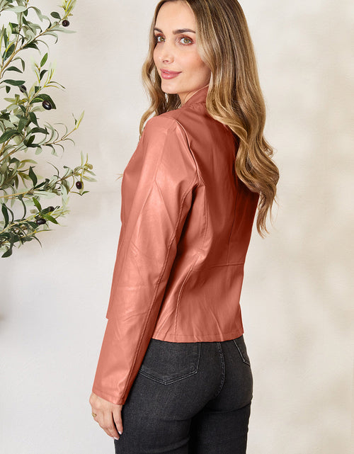Load image into Gallery viewer, Mock Neck Zip Up Jacket
