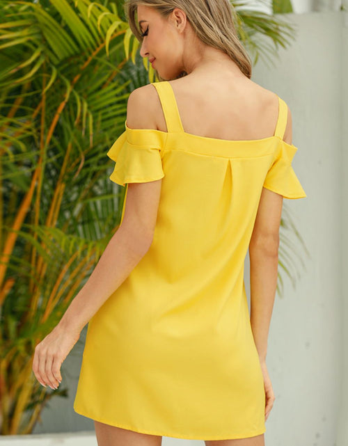Load image into Gallery viewer, Cold-Shoulder Mini Dress
