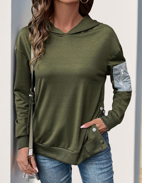 Load image into Gallery viewer, Perfee Dropped Shoulder Long Sleeve Hoodie
