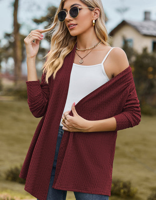 Load image into Gallery viewer, Textured Open Front Long Sleeve Cardigan
