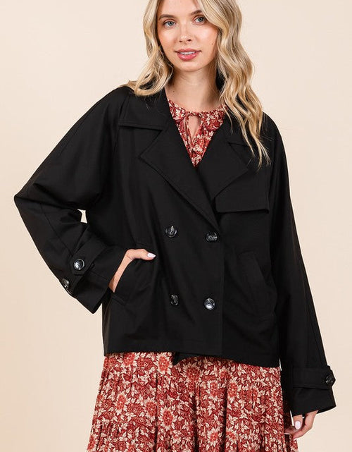 Load image into Gallery viewer, Mittoshop Double Breasted Long Sleeve Trench Coat Jacket

